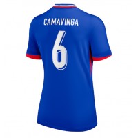 Camiseta Francia Eduardo Camavinga #6 Primera Equipación para mujer Eurocopa 2024 manga corta